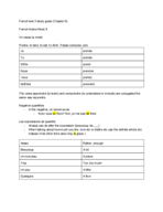 French test 3 study guide chapter 8