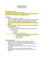 Abnormal Psychology (PSYC2011) Oct 13 Class Notes