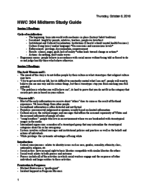 HWC 304 Midterm Study Guide