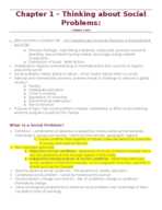 Chapter 1 - Thinking about Social Problems
