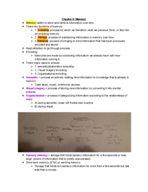 psychology notes chapter 6: memory