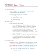 PSY 343 Ch. 6 part 2 Notes