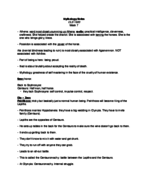 Mythology Notes Week 7