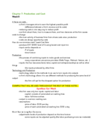 Microeconomics Weel 5 Notes