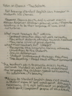 Linguistics 210 - Power of Words : week 6 Ebonics