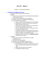 CAS 301 Week 9 Notes