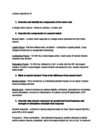 Anatomy and Physiology: Sketetal Muscle Mechanics and Metablolism 
