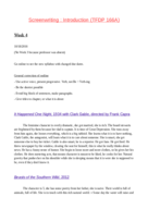TFDP 166A Screenwriting Introduction Week 4