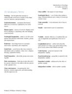 Soc. Vocabulary Bundle 1 - Ch. 1-3