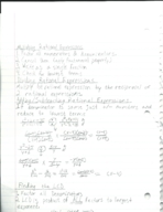 Algebra, Week 9 Notes 
