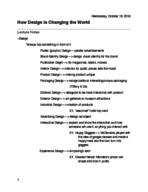 Idea Industries 10/19 Lecture Notes