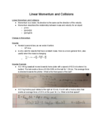 Linear Momentum Notes