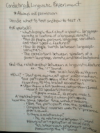 Linguistics 210 - Power of Words : week 7