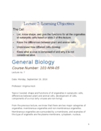 General Biology, Lecture 7