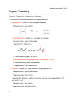 Organic Chemistry Week 8 Notes