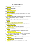 TH 114 Test 2 Study Guide