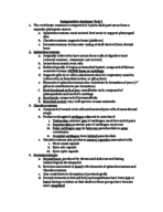 Comparative Anatomy Notes for test 2