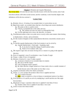 General Physics 151 Week 8 Notes