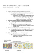 Chapter 9 Notes 10/17 & 10/19