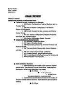 CHEM 101, EXAM II Review Guide