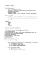 Intro to Advertising Chapter 1 Notes