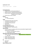Econ Lecture 13 Notes