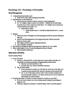 Psychology of personality, study guide 3