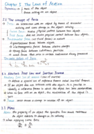 Physics 201 Chapter 5 (5.1-5.3) Textbook notes