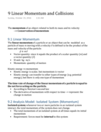 Physics 201 Chapter 9 Textbook notes
