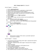 Unit 3 Study Guide Ch. 7, 9, & 11