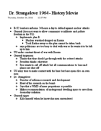 Dr. Strangelove movie notes