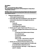 Caribbean Lecture Notes 10/26