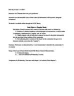 MUSC80I (Music of Modern Israel) Class Notes Week 1 (Monday Lecture)