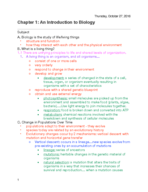 Biology 111: Chapter 1 Notes