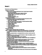 Week 9 Notes Psychopharmacology