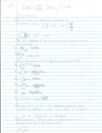Organic Chemistry 127 Exam 3 Study Guide