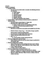 Chem 105a Week 10 Notes