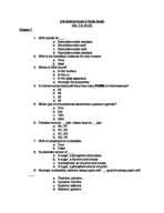Life Science Exam 3 Study Guide