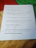 Caner notes in workbook