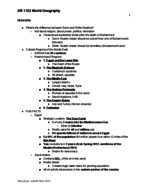 GR 1123 Class Notes Week 11 Middle East and South Asia