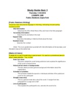 Study Guide For Quiz 3 