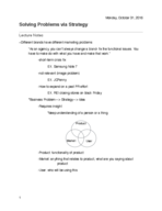 Idea Industries: Lecture Notes 10/31