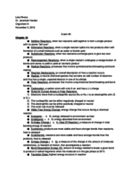 Study Guide for Exam 3