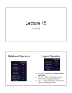 Lecture 15 - C++ Relational Operators and Branching