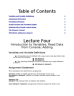 CS 102, Intro to C Programming Lecture Four - Class Notes
