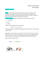 Physics 211, Week 5 Notes