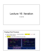 Engr 101 Lecture 16: C++ Iteration