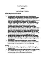 Social Psychology notes Week 10