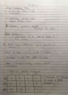 Week 7- Statistic Notes