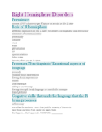 Notes for Aphasia: Right Brain Disorders
